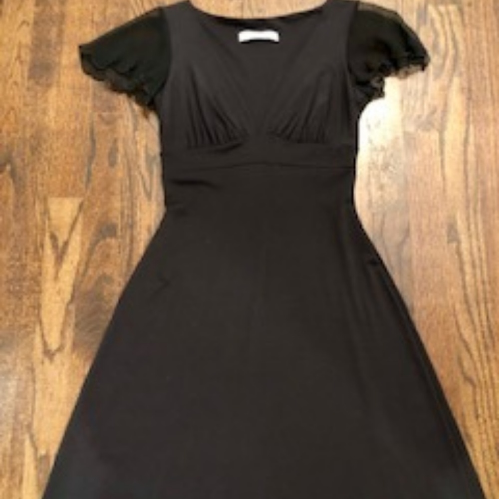 Black V-Neck Cocktail Dress